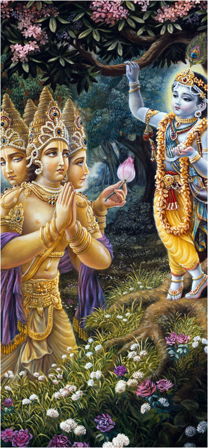 Brahma Prays to Lord Krishna