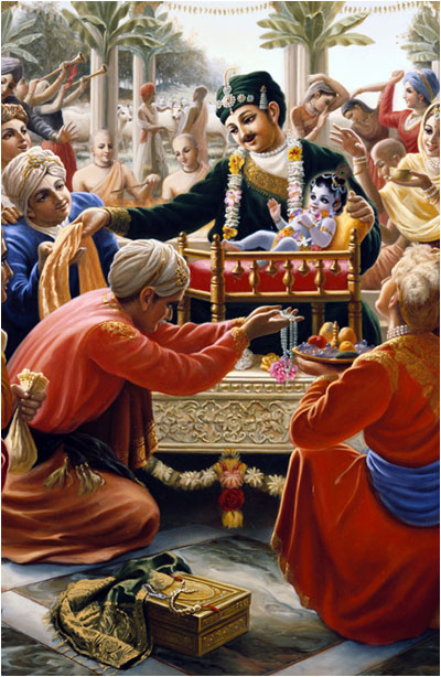 Maharaja Nanda Giving Charity
