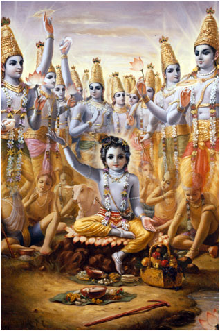 Lord Krishna Expands