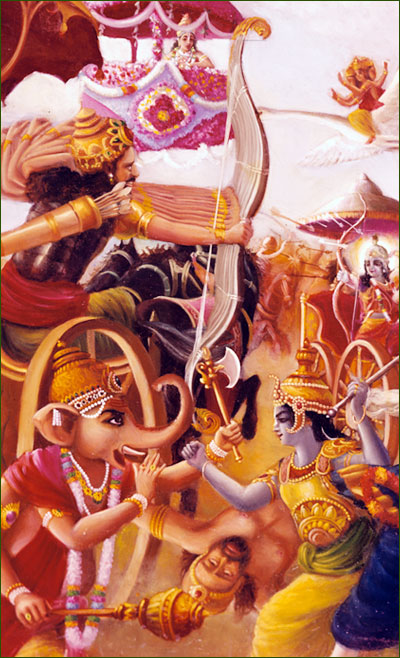 Lord Ganesha Fighting